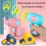 Pet Toy Dog Cat LED Light Toy Luminous Children's Party Toy Bamboo Dragonfly Toy Training Toy Pet Throw Launcher