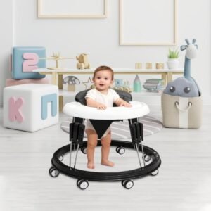 Portable Baby Walker Activity Toddler First Step Push Along Walk Bouncer Folding