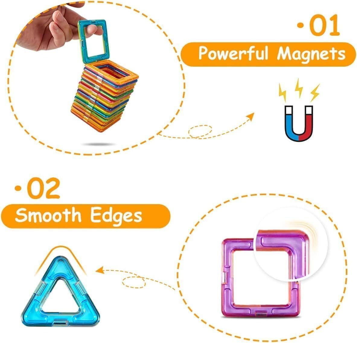 110pcs Magnetic Building Blocks, Magnetic Building Blocks, Children's Toys UK