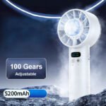 Handheld Portable Fan Speed1100 Adjustable Turbo Mini Fans 5000mAh Battery