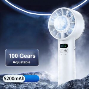 Handheld Portable Fan Speed1100 Adjustable Turbo Mini Fans 5000mAh Battery
