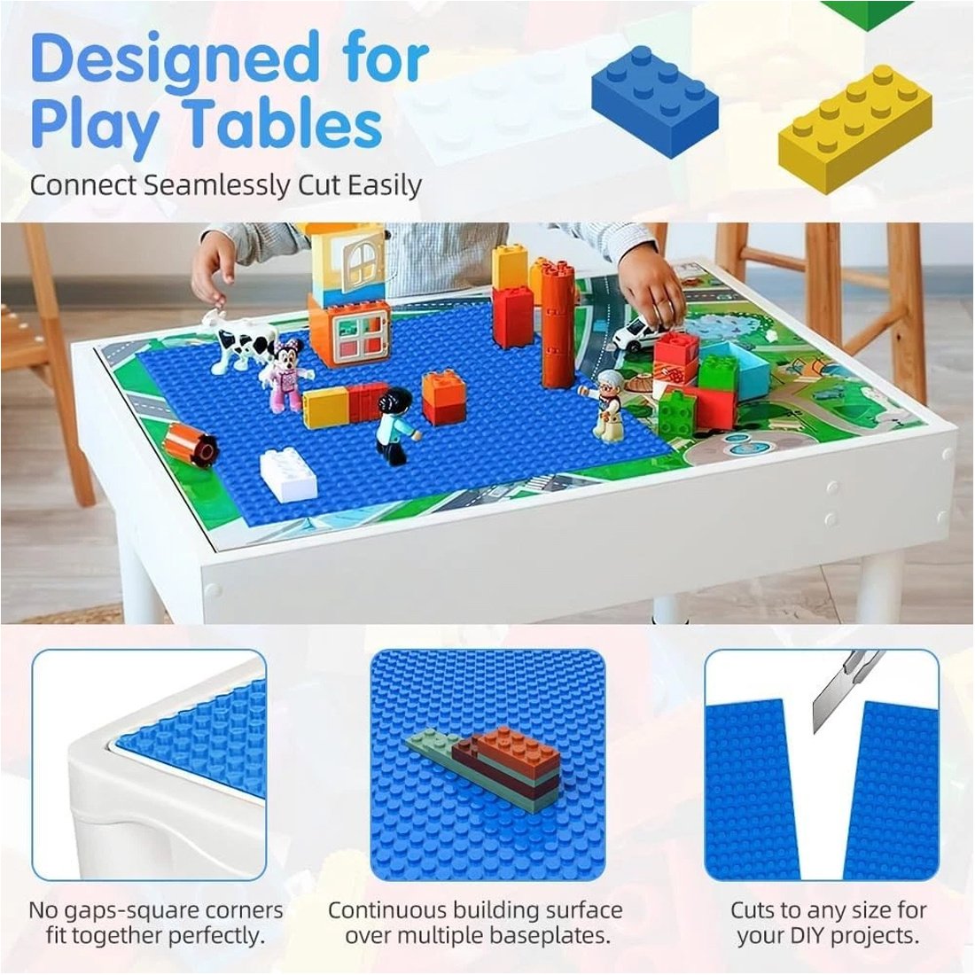 9pcs Baseboard, Educational Accessories, Toy Baseboard, Wall Base