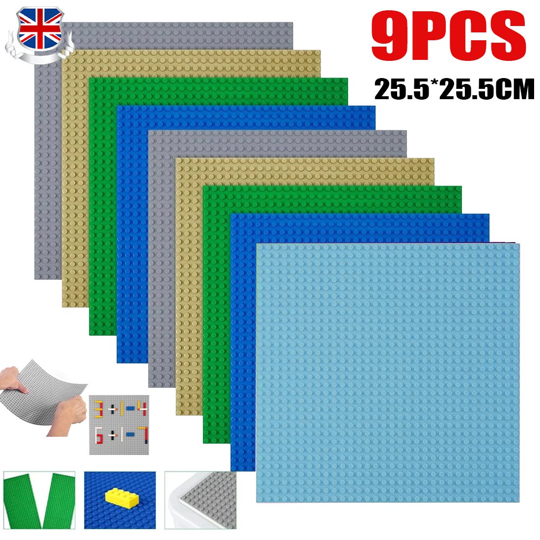 9pcs Baseboard, Educational Accessories, Toy Baseboard, Wall Base