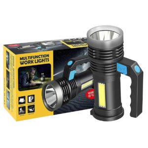 LED Flashlight USB Rechargeable Torch COB Work Light Camping Light High Lumens Emergency Lamp 3 Modes Waterproof