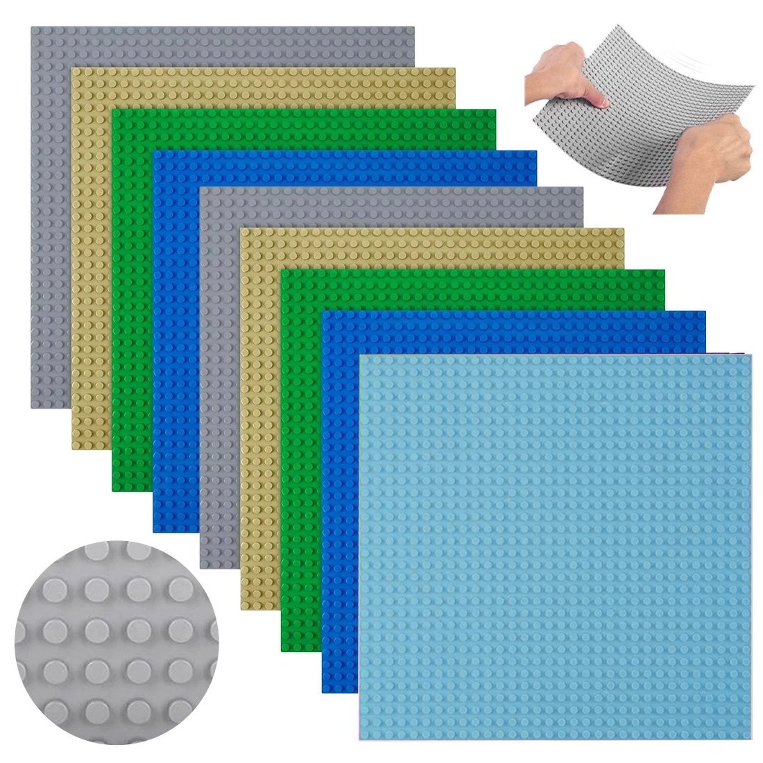9pcs Baseboard, Educational Accessories, Toy Baseboard, Wall Base