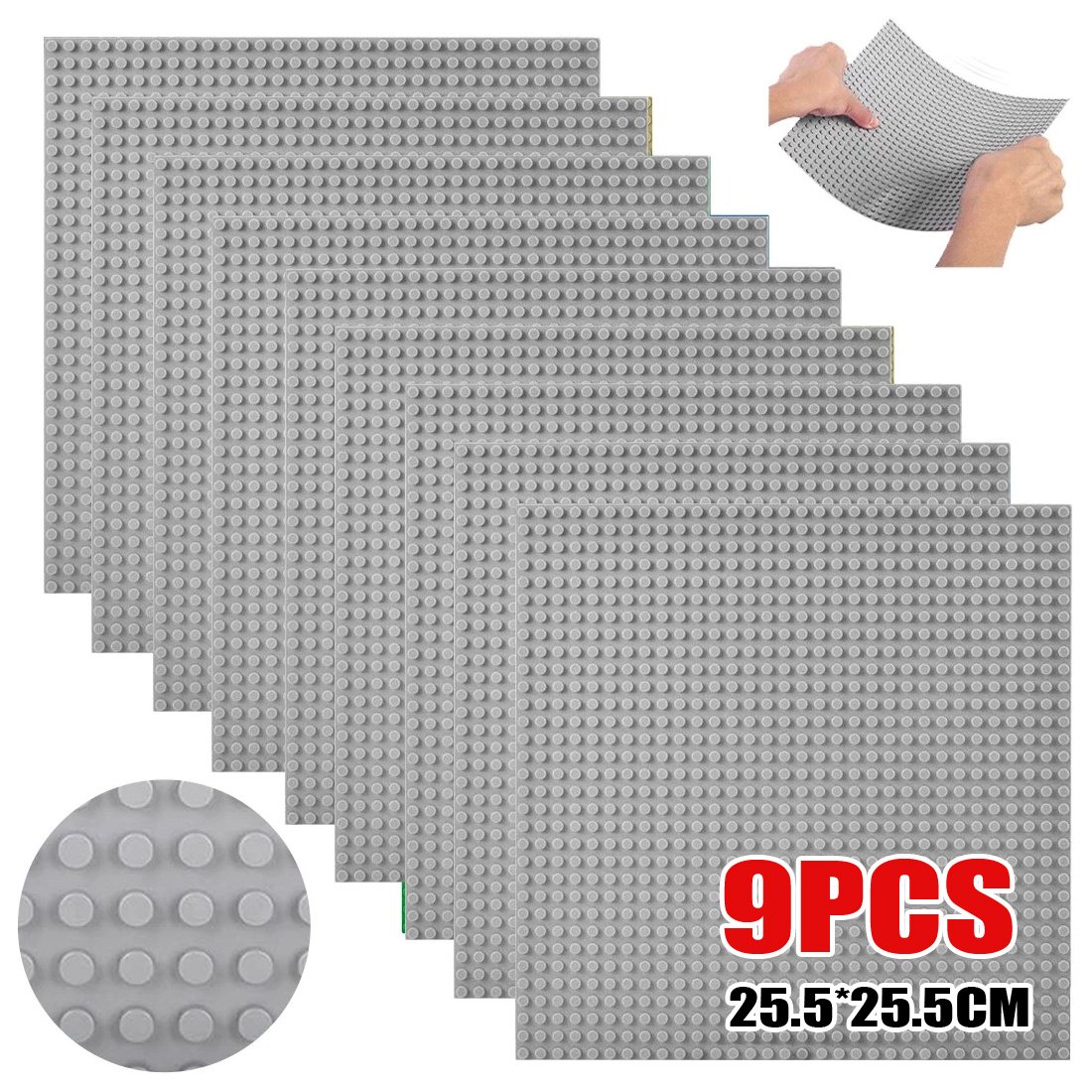9pcs Baseboard, Educational Accessories, Toy Baseboard, Wall Base